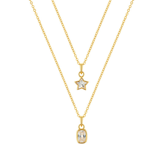 Enigma Gold plated sterling silver Necklace-1