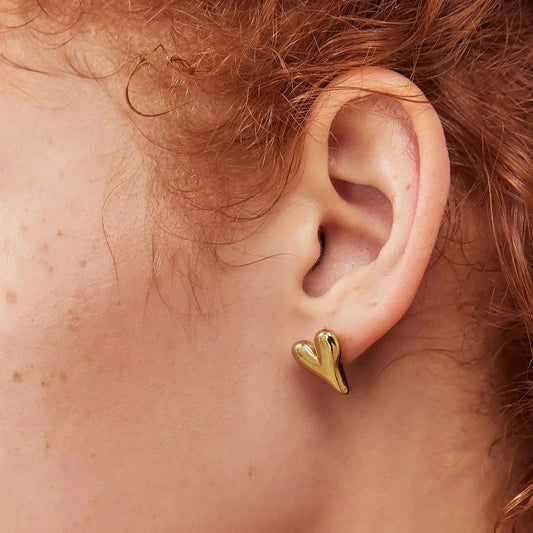 Holly Heart Studs-1