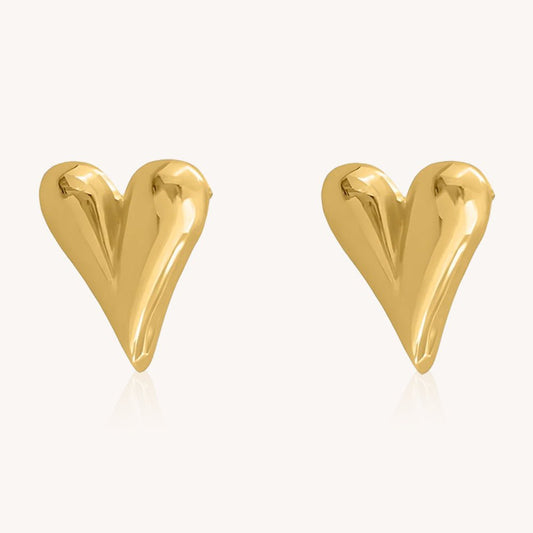 Holly Heart Studs-0